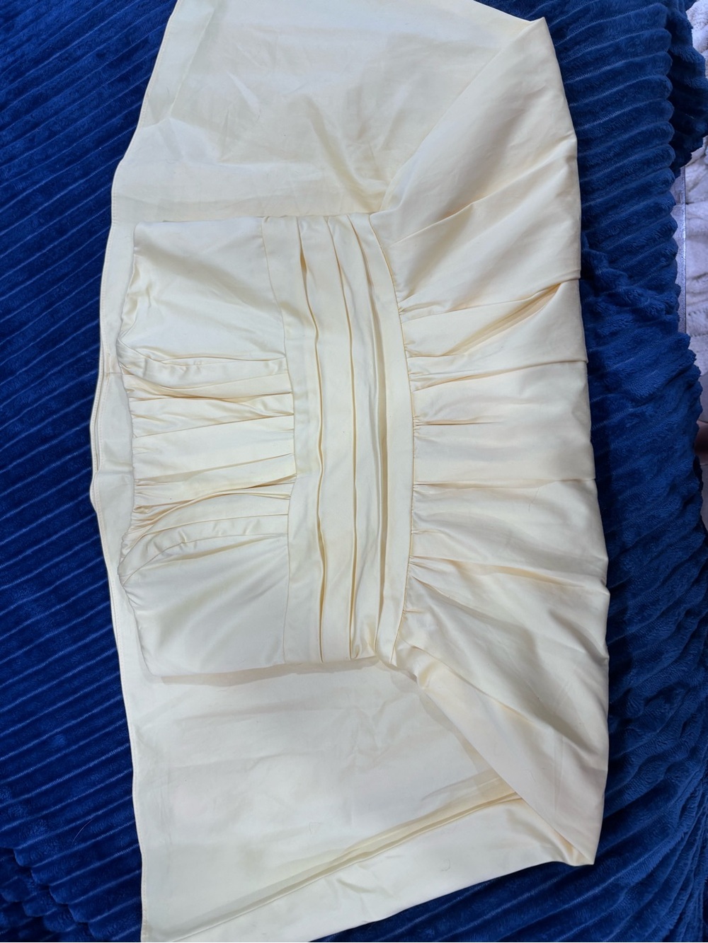 David's Bridal Cream Pleated Mini Dress Skirt